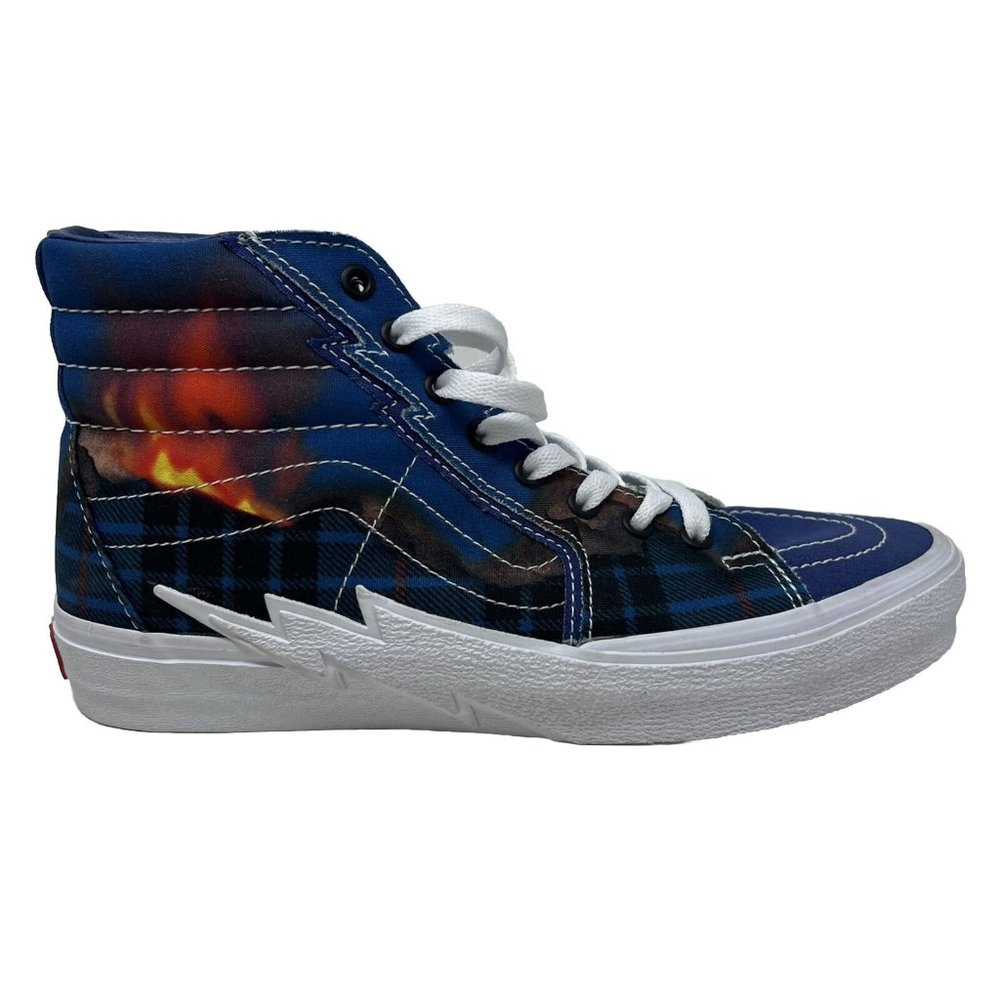 Vans Sk8 Hi Bolt Big Reveal Navy Blue Womens 7 New Shoes Plaid